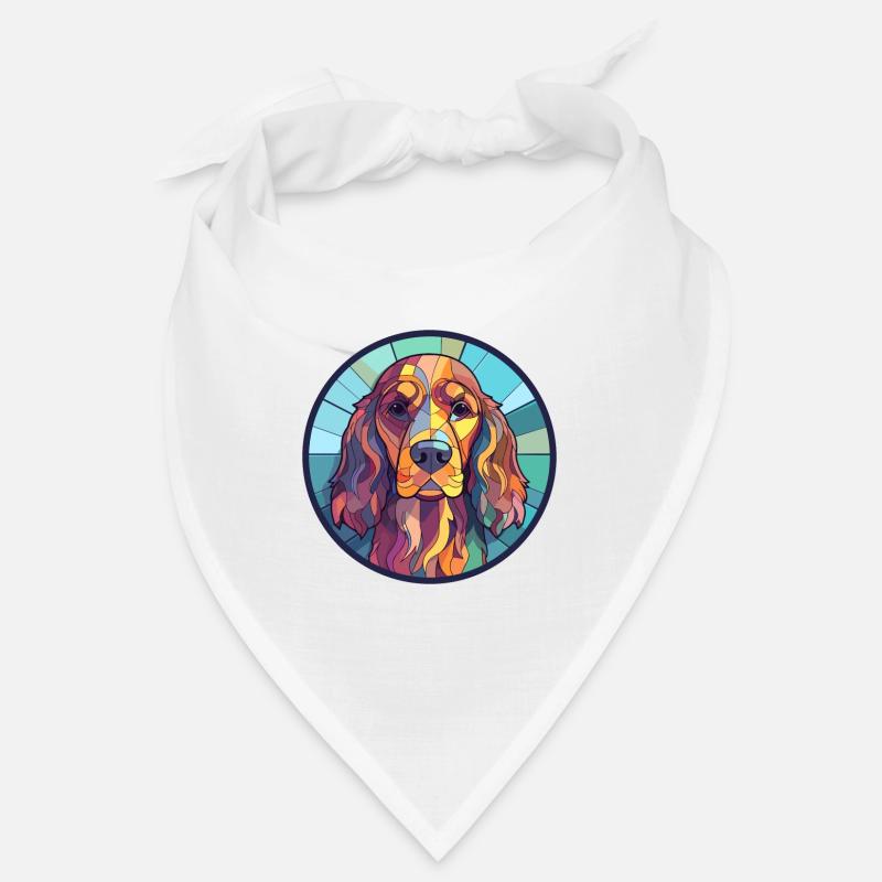 Englischer Cocker Spaniel Hund Buntglas Bunt Bandana
