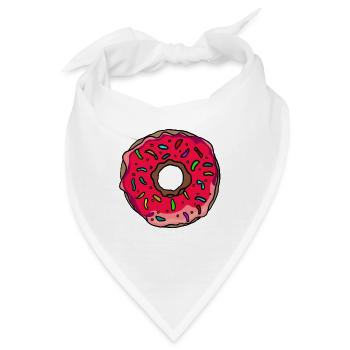 Donut Neon Sprinkles Kunst - Bandana - Weiß - Vorne