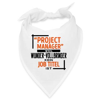 Projektmanager Vorgesetzter Job manager Statement - Bandana - Weiß - Vorne