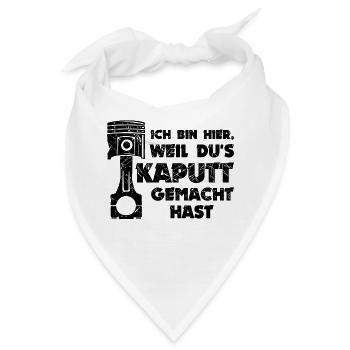 Workaholic Statement Job Arbeiter Mechaniker - Bandana - Weiß - Vorne