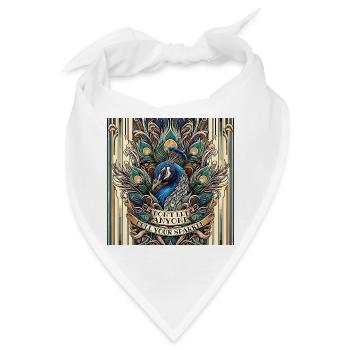 Pfau Art Deco Don't let anyone dull your sparkle - Bandana - Weiß - Vorne