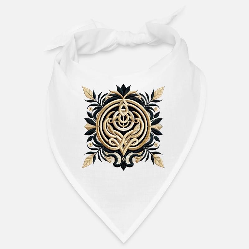 Design de broderie abstraite minimaliste de luxe Bandana