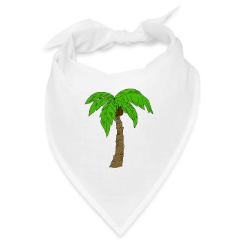 palme - Bandana - Weiß - Vorne
