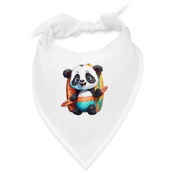 Panda / Tier / Zoo / Bambus / Wild / Kindlich - Bandana - Weiß - Vorne