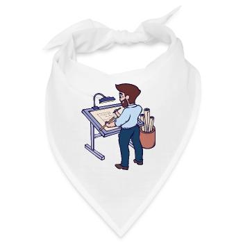 Projektmanager Architekt Job Vorgesetzter Karriere - Bandana - Weiß - Vorne