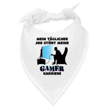 Gamer Job Statement Karriere Arbeit Workaholic - Bandana - Weiß - Vorne
