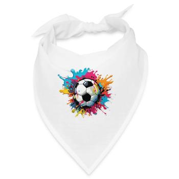 Fußball / spiel / Ball / Spielfeld / schießen - Bandana - Weiß - Vorne