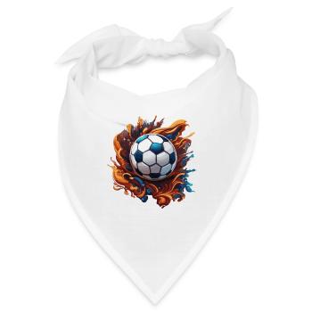 Fußball / spiel / Ball / Spielfeld / schießen - Bandana - Weiß - Vorne