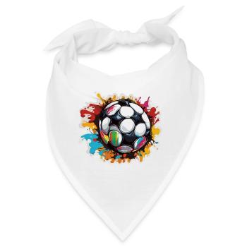 Fußball / spiel / Ball / Spielfeld / schießen - Bandana - Weiß - Vorne