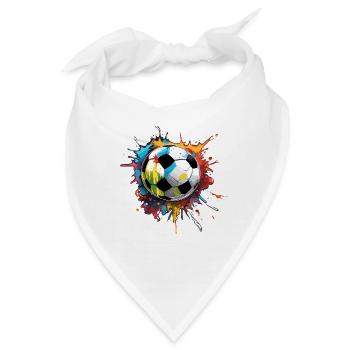 Fußball / spiel / Ball / Spielfeld / schießen - Bandana - Weiß - Vorne