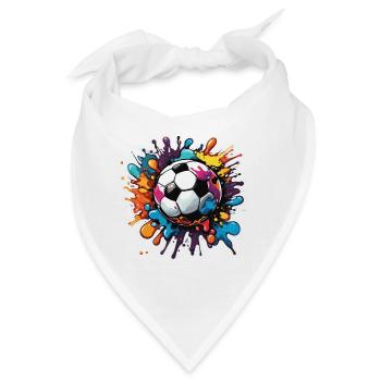 Fußball / spiel / Ball / Spielfeld / schießen - Bandana - Weiß - Vorne