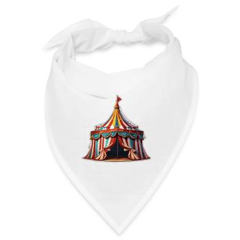 Zirkuszelt / Manege / Unterhaltung / Artisten - Bandana - Weiß - Vorne