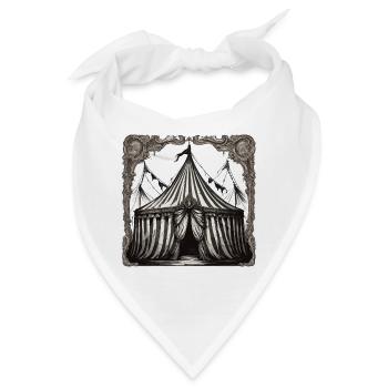 Zirkuszelt / Manege / Unterhaltung / Artisten - Bandana - Weiß - Vorne