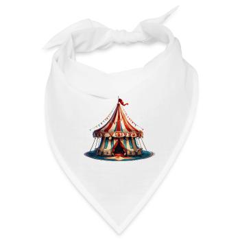 Zirkuszelt / Manege / Unterhaltung / Artisten - Bandana - Weiß - Vorne