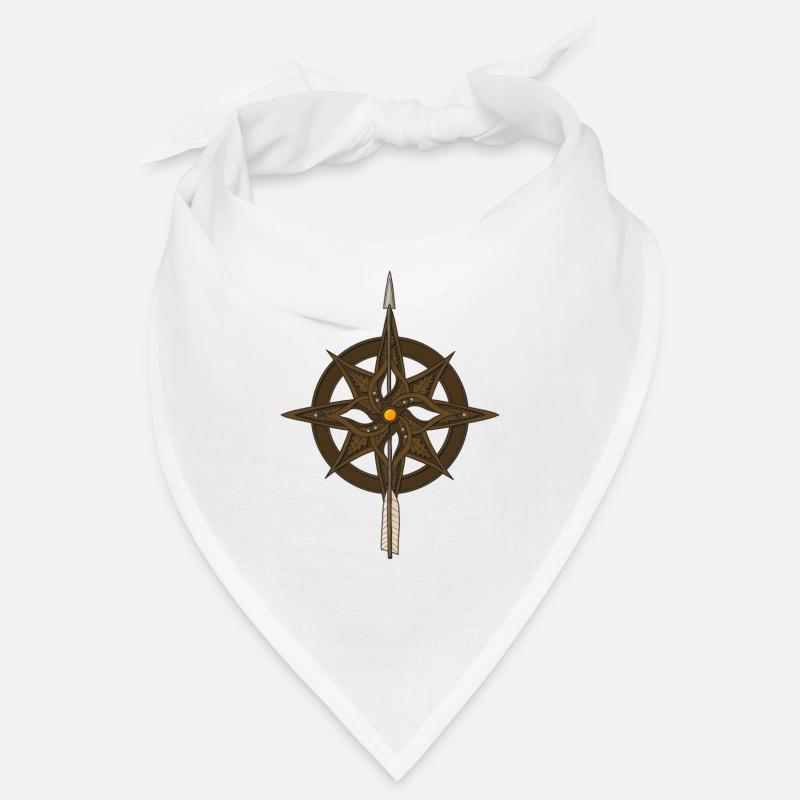 Fantasy Kompassrose - Bandana - Weiß