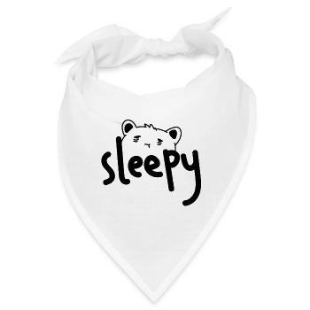 Niedlicher schläfriger Hamster - Bandana - Weiß - Vorne