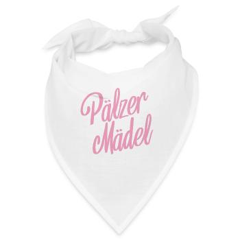 Pälzer Mädel Pfälzerin Pfalz Heimat Liebe Dialekt - Bandana - Weiß - Vorne