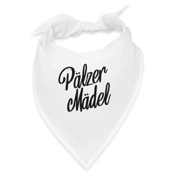 Pälzer Mädel Pfälzerin Pfalz Heimat Liebe Dialekt - Bandana - Weiß - Vorne