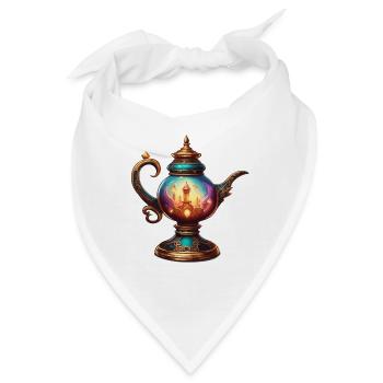 Wunderlampe / Wünsche /Orient / Wunder / Genie - Bandana - Weiß - Vorne