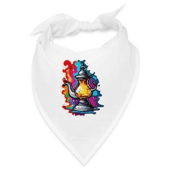 Wunderlampe / Wünsche /Orient / Wunder / Genie - Bandana - Weiß - Vorne