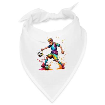 Fußballer / Fußball / Spielfeld / Mannschaft - Bandana - Weiß - Vorne