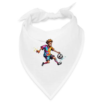 Fußballer / Fußball / Spielfeld / Mannschaft - Bandana - Weiß - Vorne