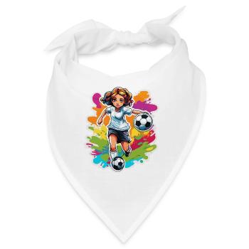 Fußballerin / Sport / Fußballplatz / Verein / FC - Bandana - Weiß - Vorne