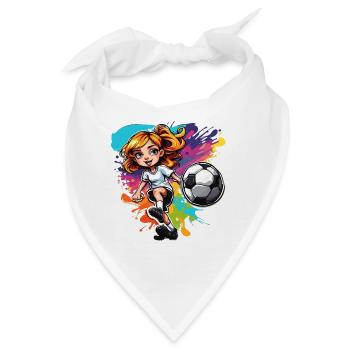 Fußballerin / Sport / Fußballplatz / Verein / FC - Bandana - Weiß - Vorne