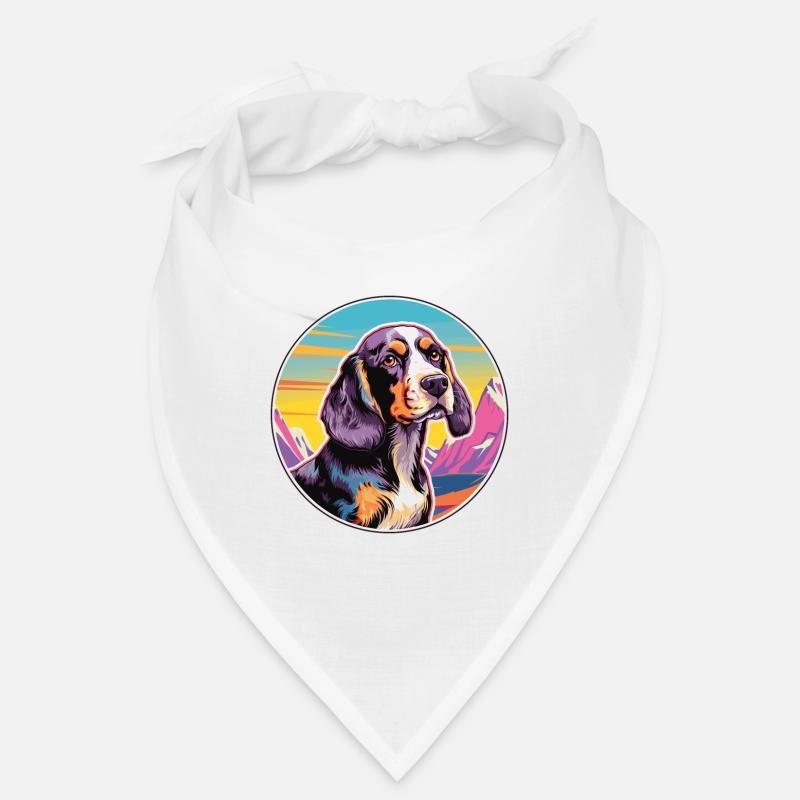 Ariege Pointer chien race dessin animé Kawaii aquarelle Bandana