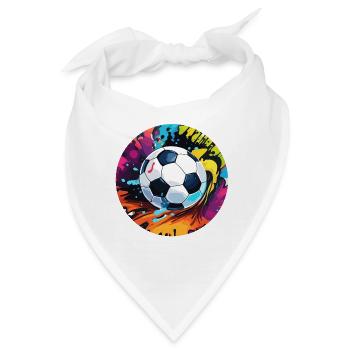 Fußball / spiel / Ball / Spielfeld / schießen - Bandana - Weiß - Vorne