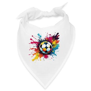 Fußball / spiel / Ball / Spielfeld / schießen - Bandana - Weiß - Vorne
