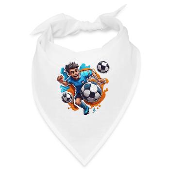 Fußballer / Fußball / Spielfeld / Mannschaft - Bandana - Weiß - Vorne