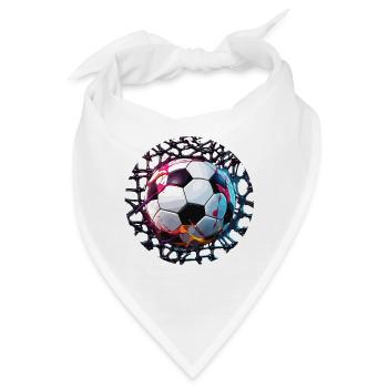 Fußball / spiel / Ball / Spielfeld / schießen - Bandana - Weiß - Vorne
