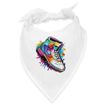 Fußball / spiel / Schuh / Spielfeld / schießen - Bandana - Weiß - Vorne