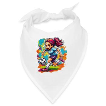 Fußballerin / Sport / Fußballplatz / Verein / FC - Bandana - Weiß - Vorne