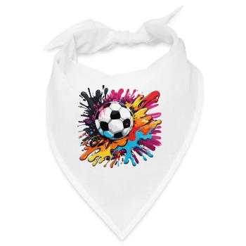 Fußball / spiel / Ball / Spielfeld / schießen - Bandana - Weiß - Vorne