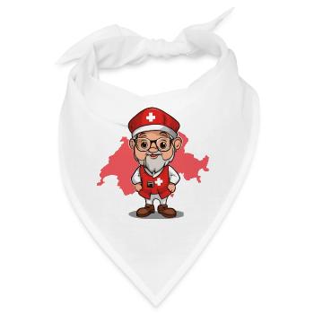 Schweiz, ich bin Schweizer, Schweizer Stolz - Bandana - Weiß - Vorne