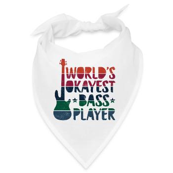 World’s okayest bass player - Bandana - Weiß - Vorne