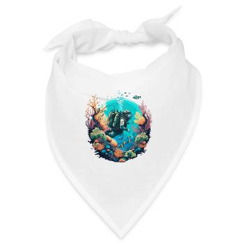 Der Unterwasser-Entdecker - Bandana - Weiß - Vorne
