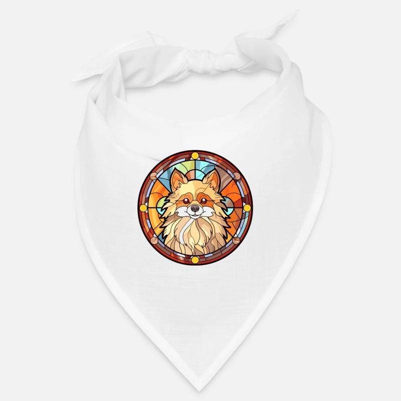 Deutscher Spitz Hunderasse Buntglas Buntes Wate Bandana