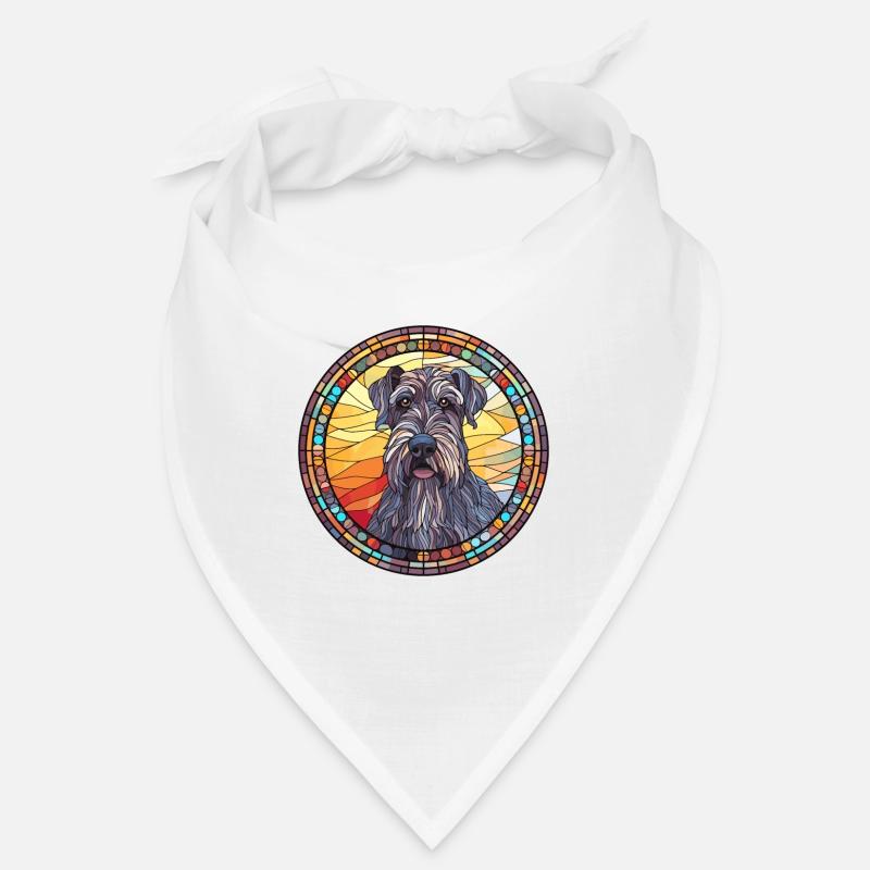 Schnauzer géant chien race vitrail coloré W Bandana