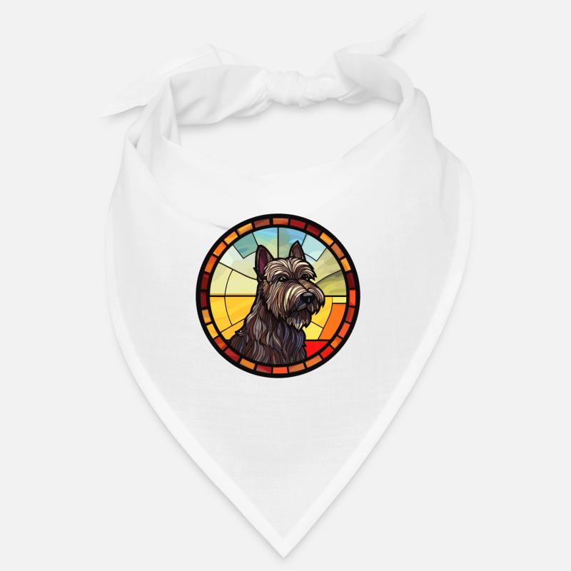 Scottish Terrier chien race vitrail coloré Bandana