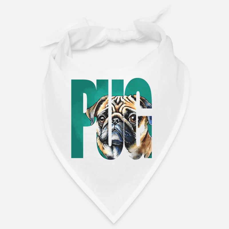 Mops Portrait Bandana