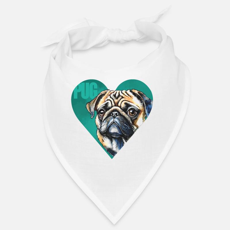 Mops Portrait Bandana
