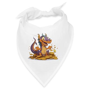 Der gierige Drache - Bandana - Weiß - Vorne