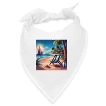 Urlaub am Meer, Sommerurlaub - Bandana - Weiß - Vorne