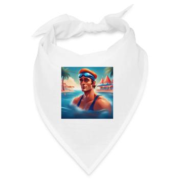 Urlaub am Meer, Schwimmen, Sommerurlaub - Bandana - Weiß - Vorne