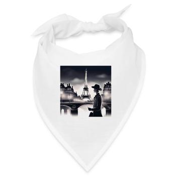 Paris, Frankreich, Hauptstadt von Frankreich - Bandana - Weiß - Vorne