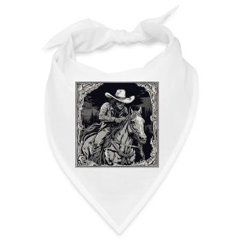 Cowboy / Wilde Westen / Wüste / Lasso / Rodeo - Bandana - Weiß - Vorne
