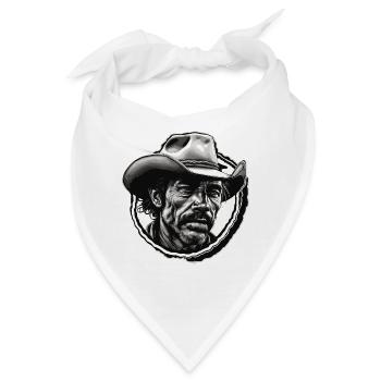 Cowboy / Wilde Westen / Wüste / Lasso / Rodeo - Bandana - Weiß - Vorne